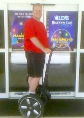 Fred Block on his segway