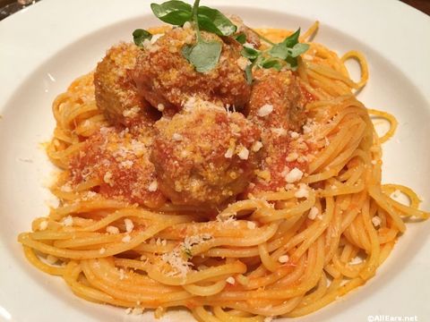 Spaghetti and Meatballs at Tutto Italia in Epcot