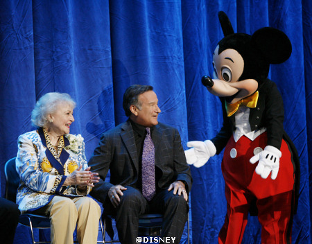 Betty White, Robin Williams and Mickey Mouse