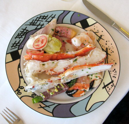 Linda's seafood platter at Palo Brunch