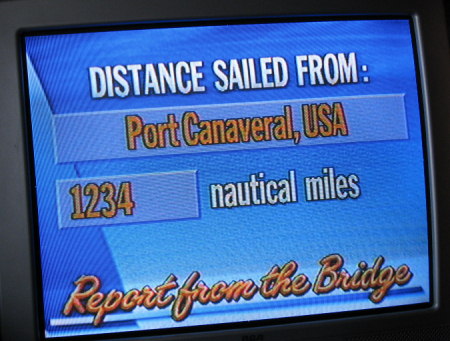 Miles from Port Canaveral in Florida