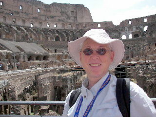 Deb inside the Colosseum