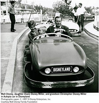 Walt Chris Diane Disneyland Autopia Car
