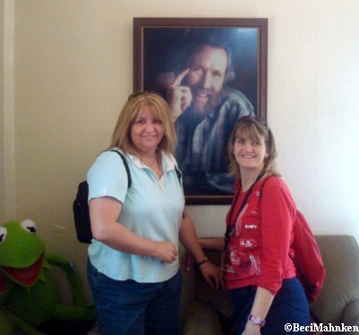Beci and Michelle with Jim Henson Portrait
