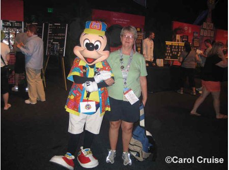 Mickey is a pin trader . . . so naturally he was there! 