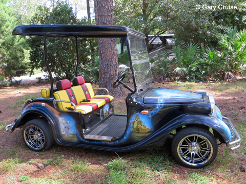 Custom Disney Golf Cart passenger side
