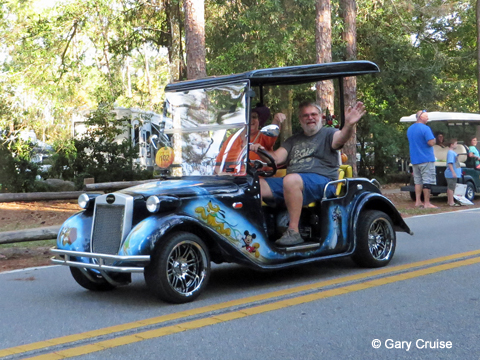 Custom Disney Golf Cart in parade