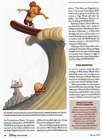 Disney Magazine Spring 2004 page 36