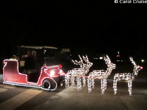 Golf Cart Sleigh with Reindeer