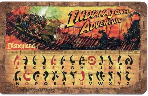 Indiana Jones Decoder Card