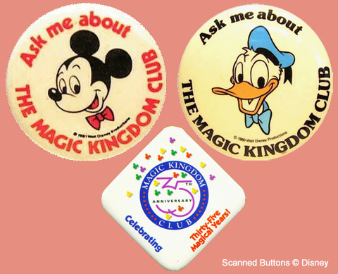 Magic Kingdom Club Buttons