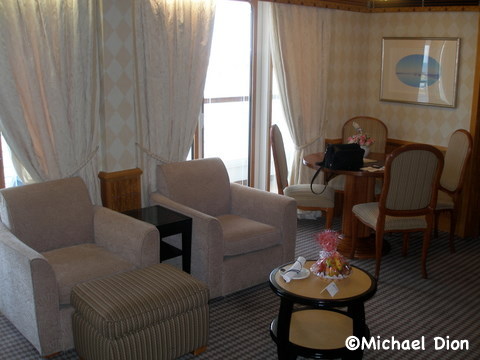 Disney Wonder Category 3 Cabin #8032 Living Room Area