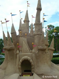 Guests can putt through a giant sand castle at Winter Summerland.