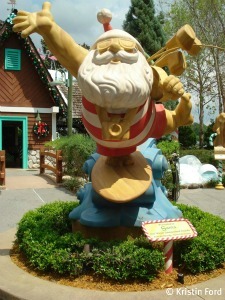 A relaxed Santa greets guests at Winter Summerland.