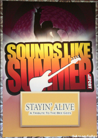 stayin alive sign at American Gardens Theatre Epcot