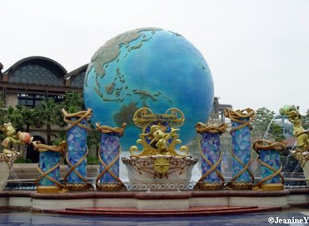 The big globe in Tokyo DisneySea Plaza