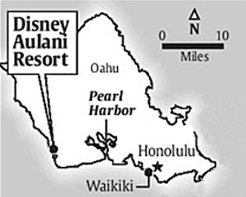 Map to Aulani