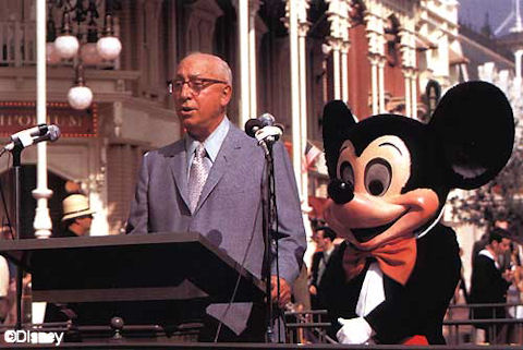 Roy O. Disney and Mickey Mouse