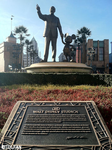 Walt Disney Studios Park Dedication Plaque
