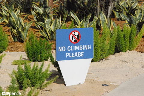 No Climbing Sign