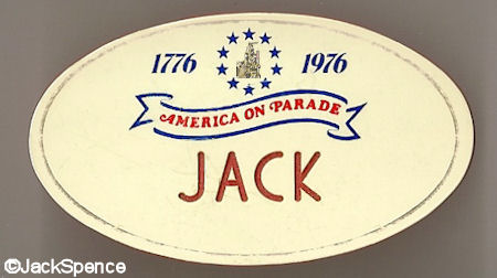 America on Parade Name Tag