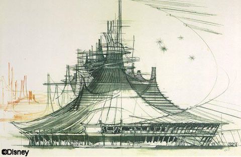 Space Mountain Concept Drawing