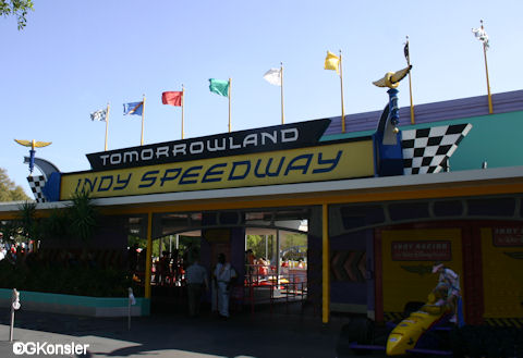 Tomorrowland Indy Speedway Entrance