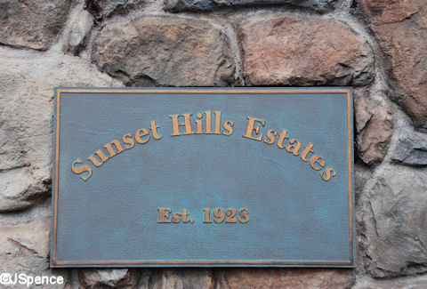 Sunset Hills Estates Plaque