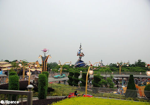 Tomorrowland as seen from the Steam Train