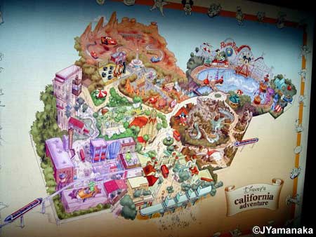 disneyland california adventure map of park. large map of the projected