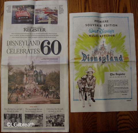Disneyland 60th OC Register souvenir edition