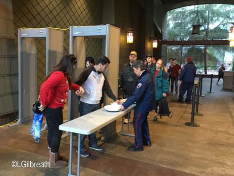 Grand Californian Security checkpoint