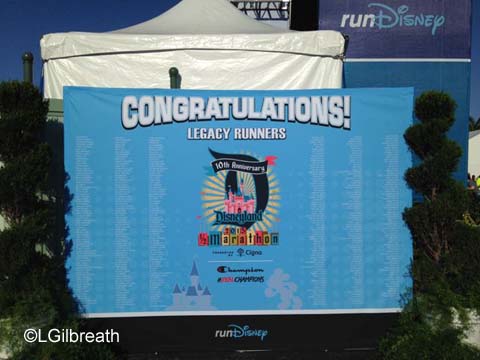 Disneyland 10th Annual Half Marathon Legacy runners