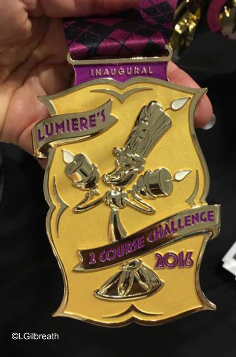 runDisney 2016 Inaugural Lumiere's Challenge Medal