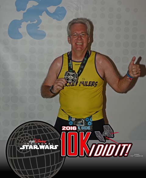 Star Wars Dark Side 10K finish photo