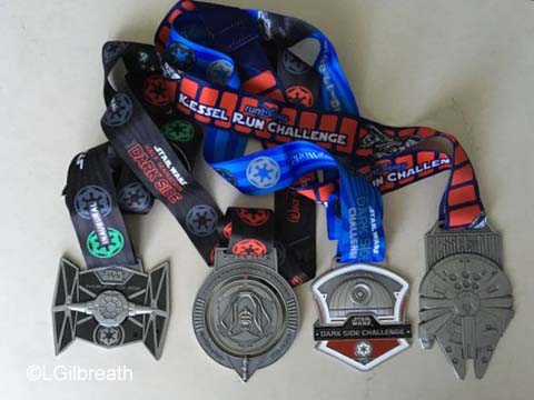 Star Wars Dark Side Half Marathon medals