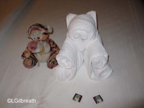 Teddy bear towel animal