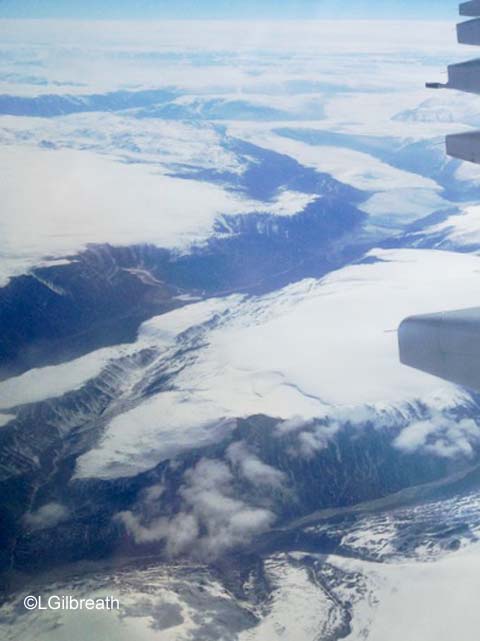 flying over Greenland