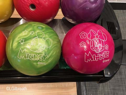 Splitsville Mickey Minnie bowling balls