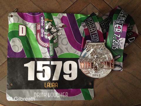 Wine and Dine Half Marathon medal