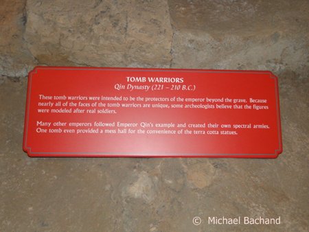 Tomb Warriors exhibit