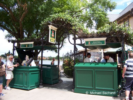 Restaurant check-in and beer stand