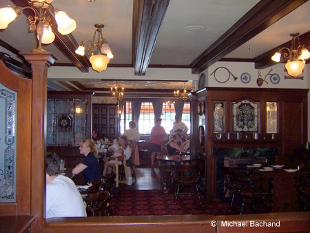 Inside the Rose and Crown restaurant