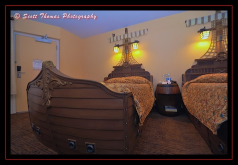 A Pirate Room at the Caribbean Beach Resort, Walt Disney World, Orlando, Florida