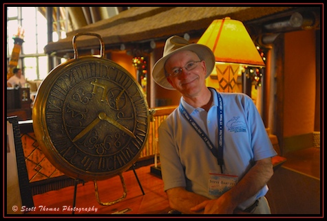 AllEars.net team member and Hidden Mickey author, Steve Barrett, in the lobby of the Kidani Village, Walt Disney World, Orlando, Florida