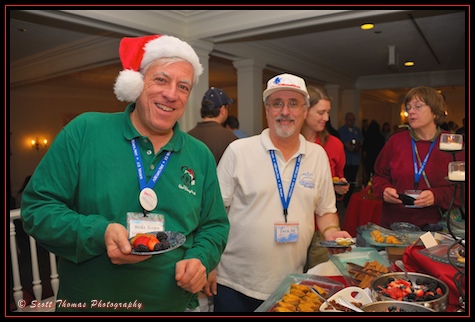 AllEars.net team members Mike Scopa and Jack Marshall enjoying delicious desserts at Epcot, Walt Disney World, Orlando, Florida