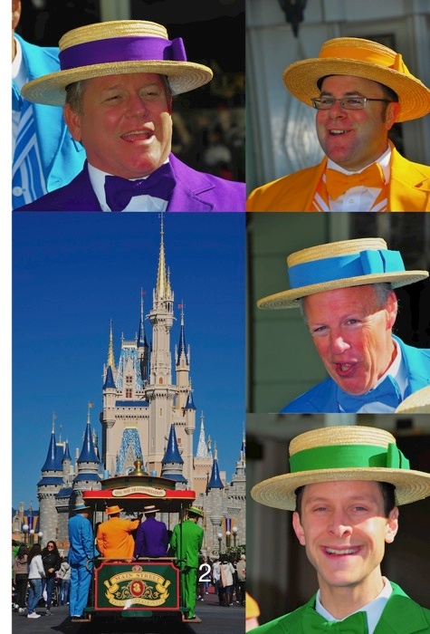 The Dapper Dans on Main Street USA in the Magic Kingdom, Walt Disney World, Orlando, Florida.