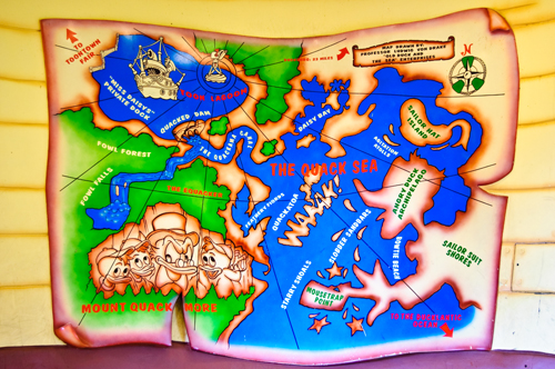 Map from Donald Duck's Boat in the Magic Kingdom