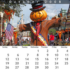October 2008 Jewel Case Calendar