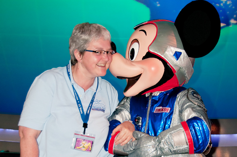 Barrie Brewer with Spaceman Mickey Mouse, Walt Disney World, Orlando, Florida